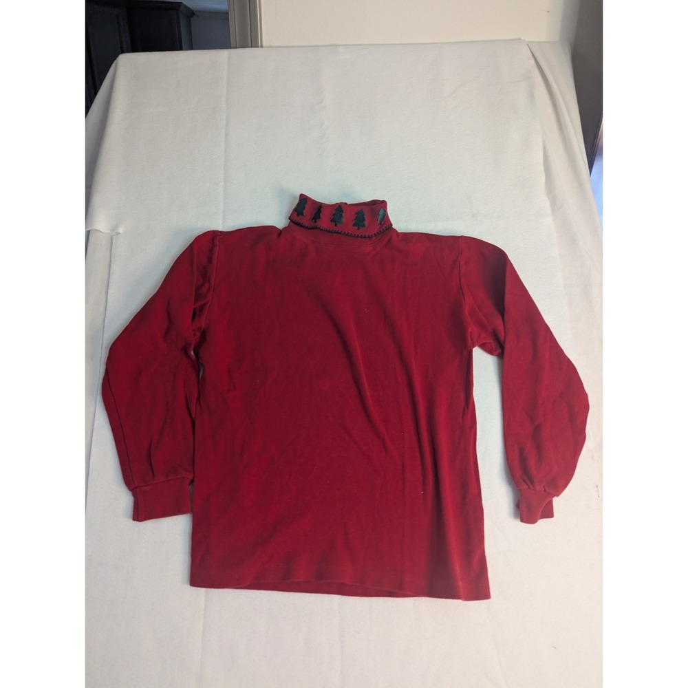 Vintage BellePointe Holiday Christmas Tree Turtleneck Sweater Womens M